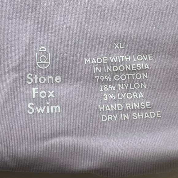 NWT Stone Fox Swim, Meadow Bikini Top, Violet, Terry Cloth, size XL - Picture 6 of 10
